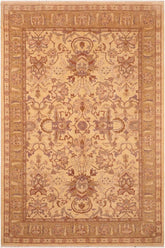 handmade Traditional Kafkaz Tan Brown Hand Knotted RECTANGLE 100% WOOL area rug 6 x 10